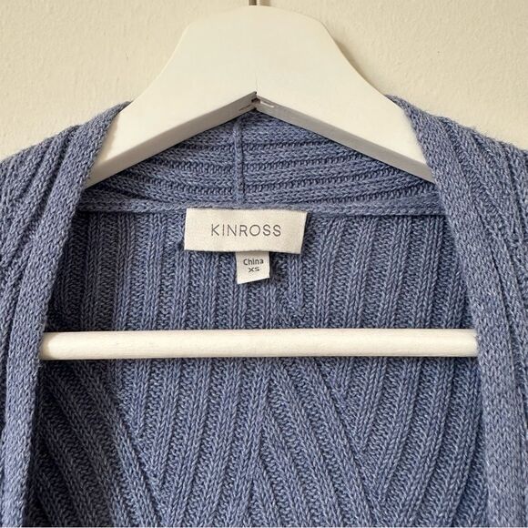 Kinross Open Front Lavender Cotton Cardigan Size XS - Picture 4 of 5